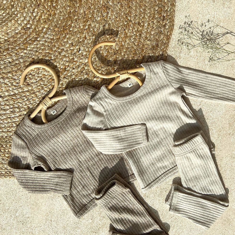 Thumbnail: Gebreide set - beige