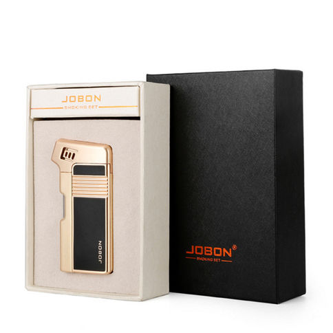 Jobon Gas Jet Lighter With Pipe Tools Gold