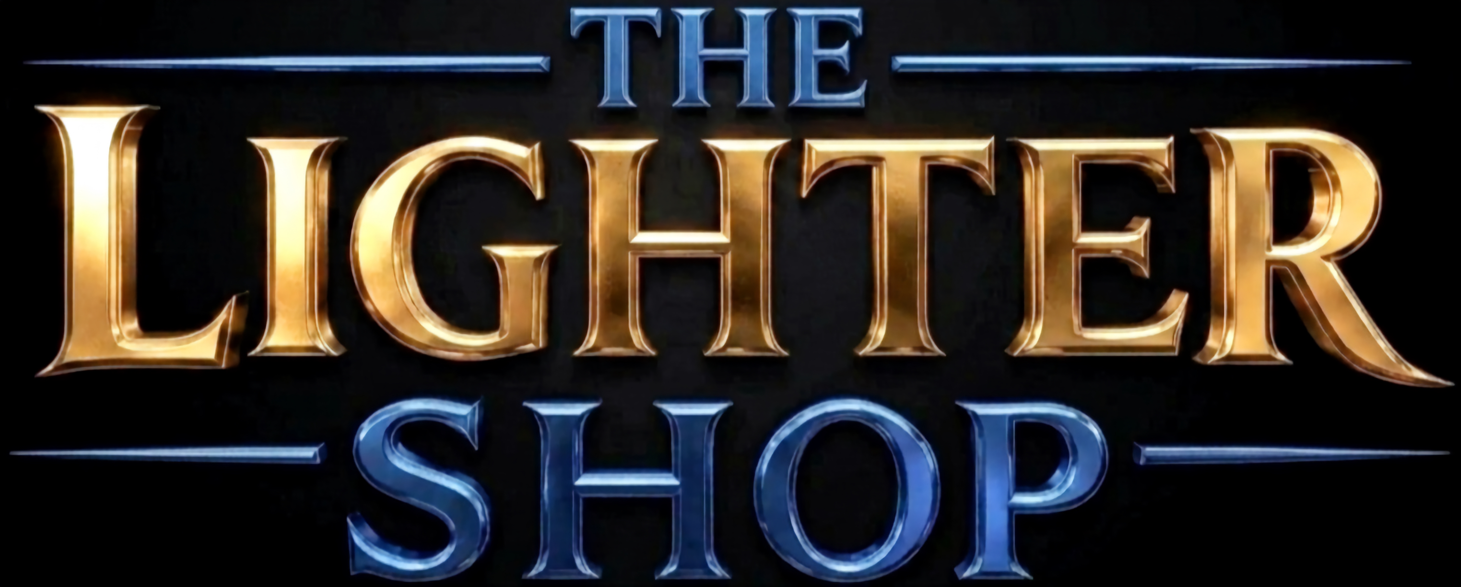 The striking metallic logo for the lighter shop that announces a bold statement on meeting the expectations of the market.