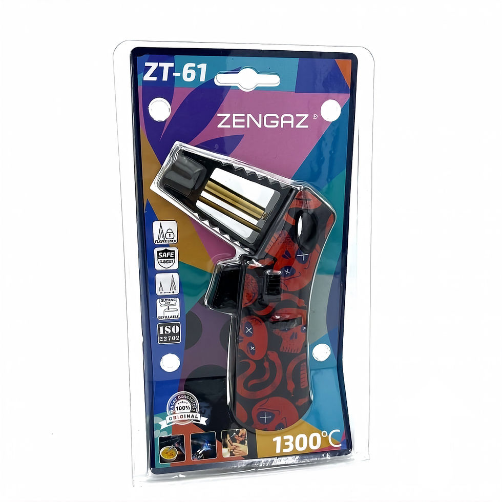 Zengaz ZT61 Strong Flame Burner Jet Lighter Skull