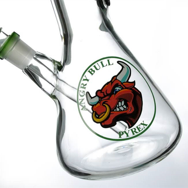 Agung Angry Bull 7mm Thick Beaker Slider Bong Blue 45cm
