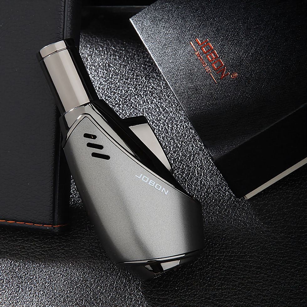 Jobon Vertical Egg Shape Jet Lighter Gift Box Grey
