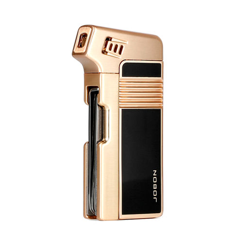 Jobon Gas Jet Lighter With Pipe Tools Gold