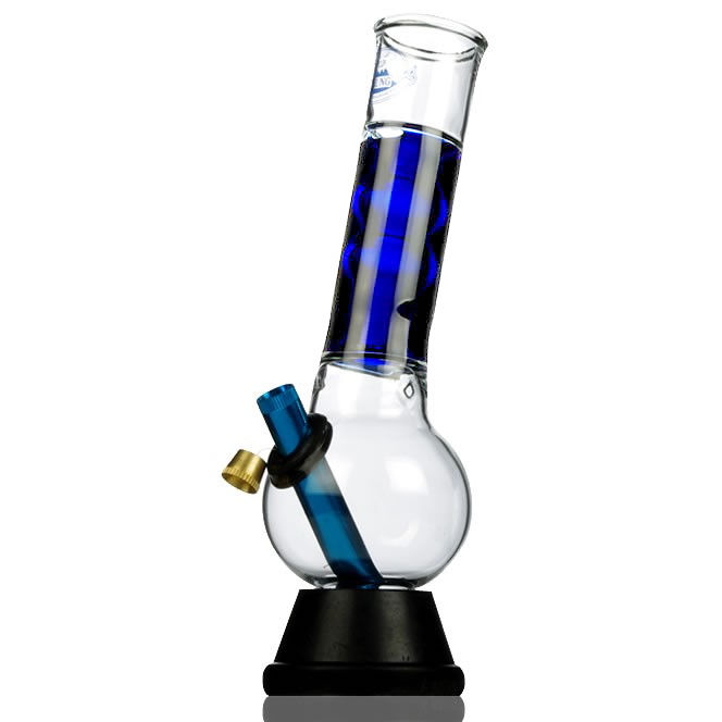 Agung Stumpy Smartie With Light Blue Coolant Glass Bong 25cm