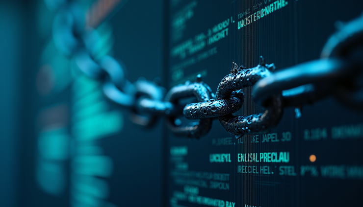 Close-up view of a tangled web of old, broken links on a computer screen