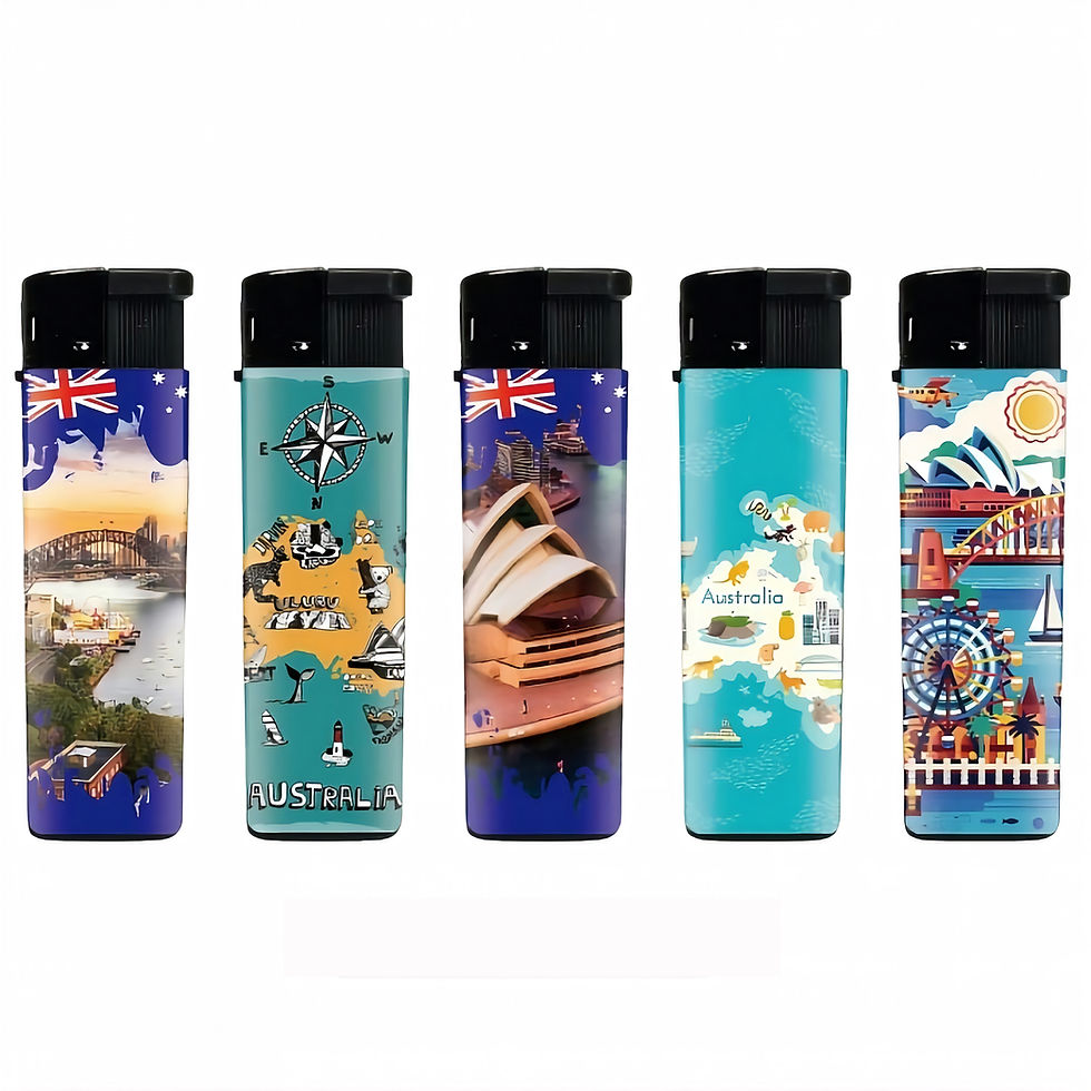 FlameClub Refillable Gas lighter Australia 5ps Pack