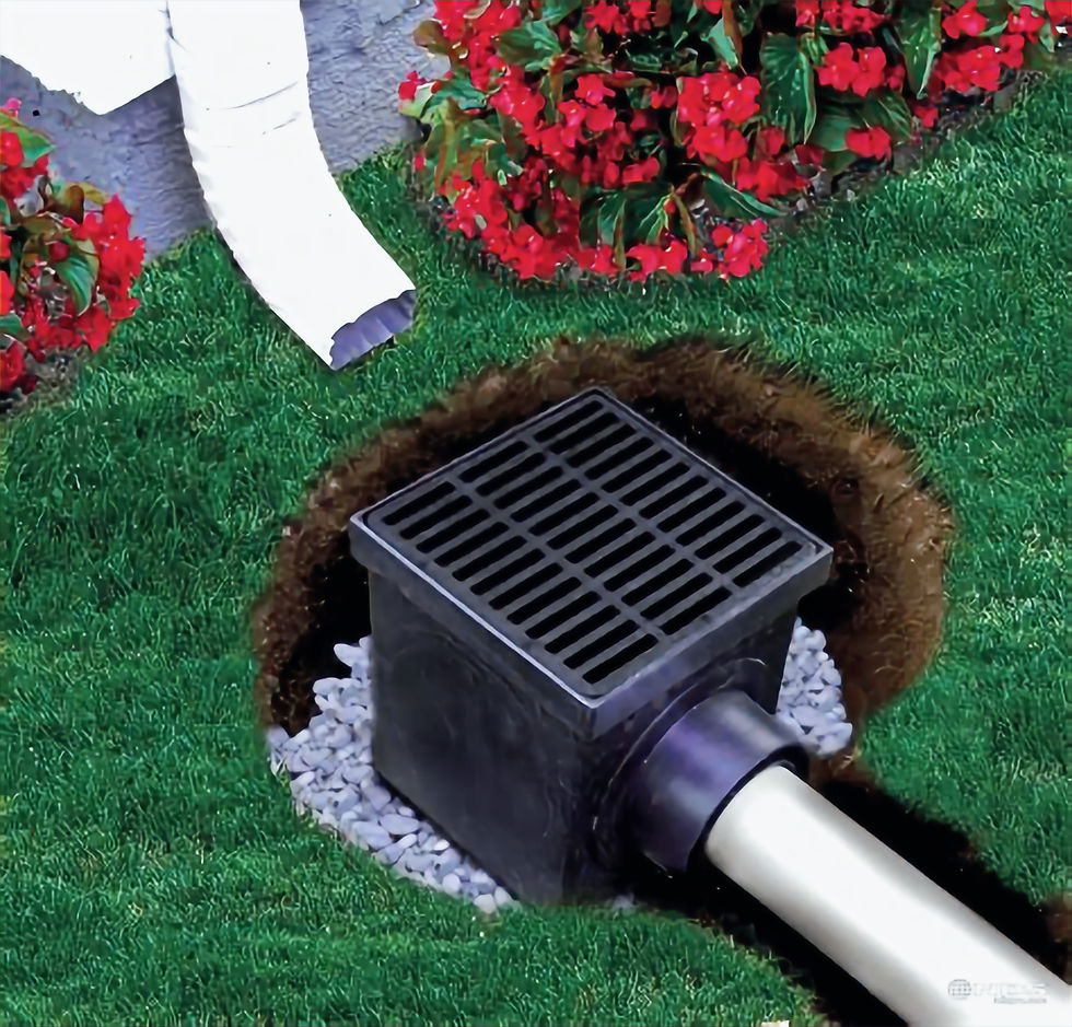 plastic stormwater pit and downpipe