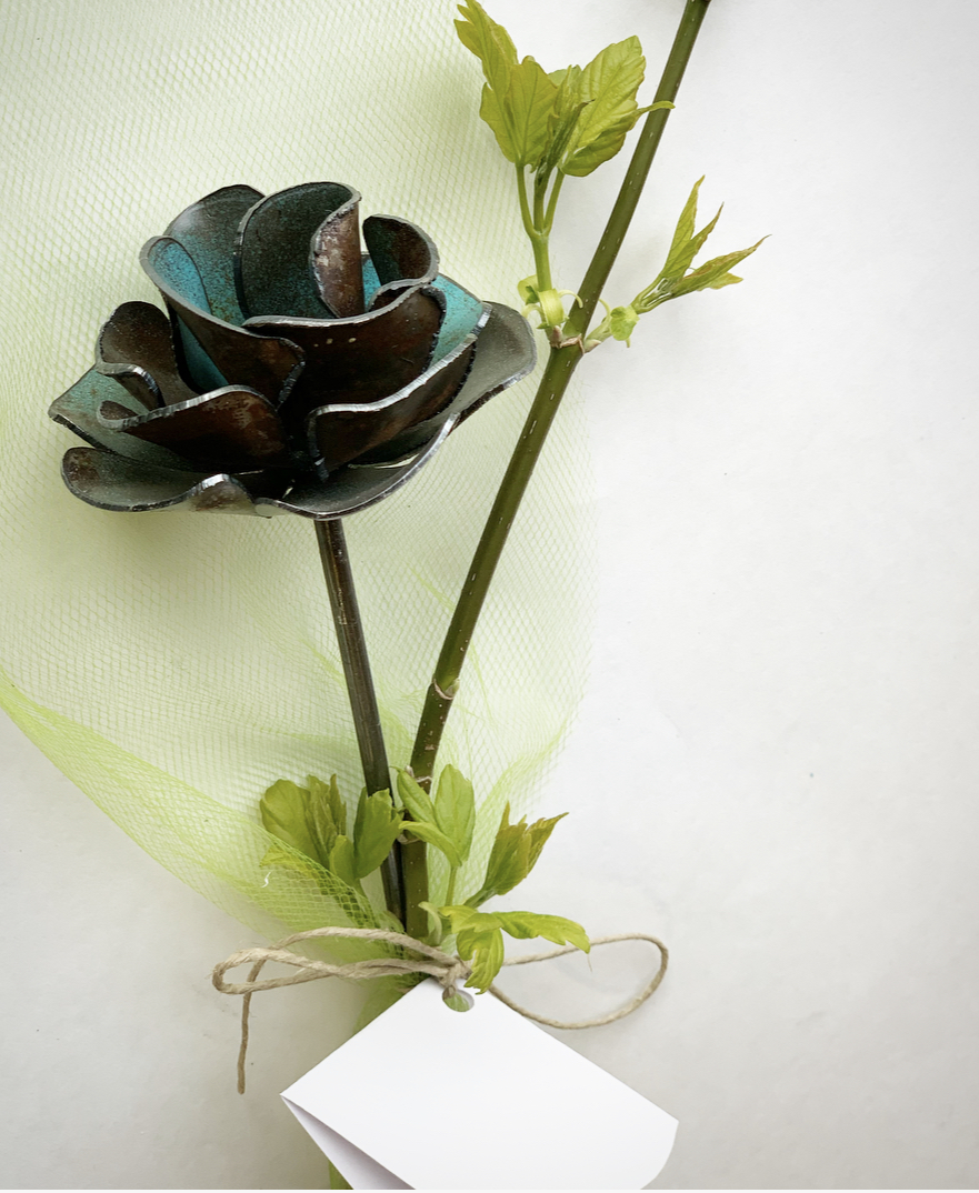 Blue Rustic Rose