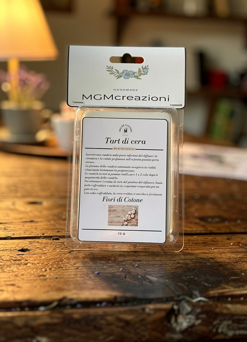 Miniatura: tart profumate in cera di soia fiori di Cotone