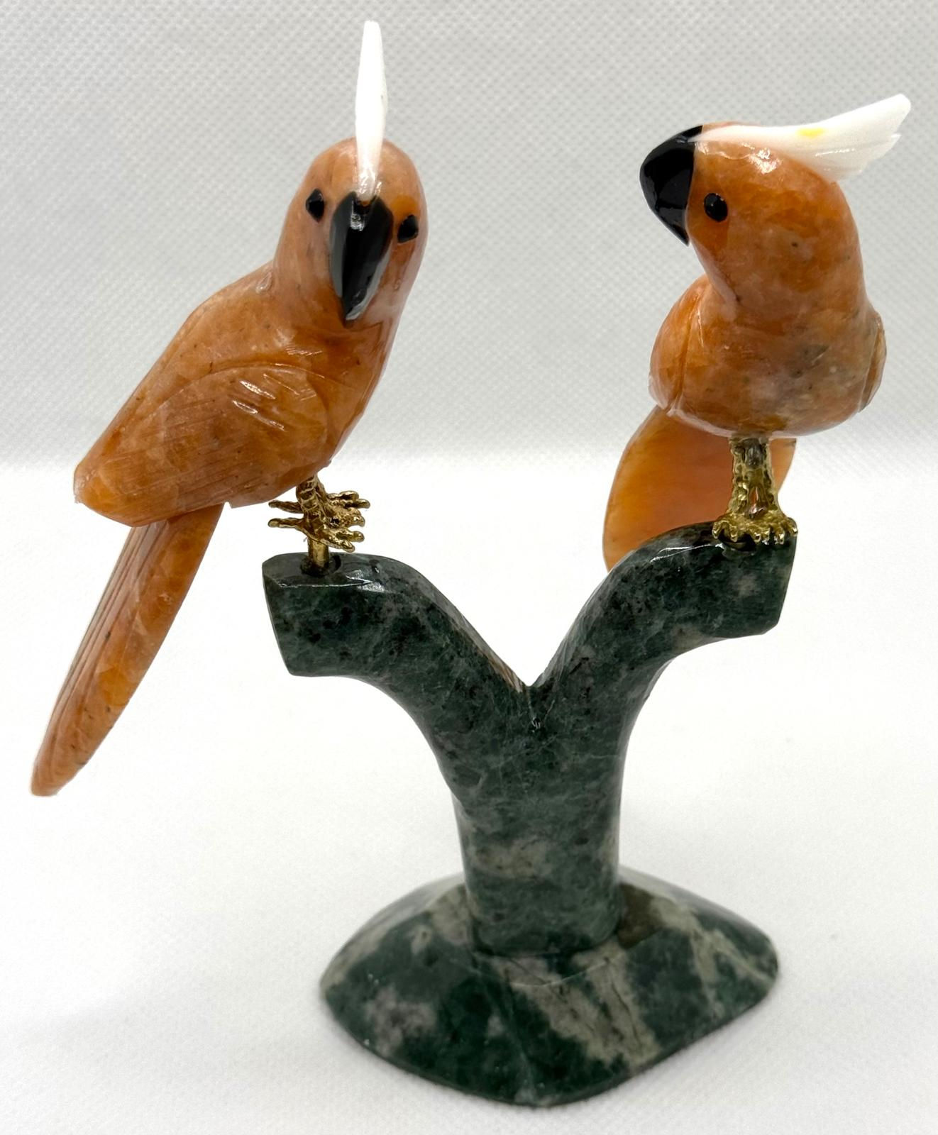 Gemstone Bird Couple