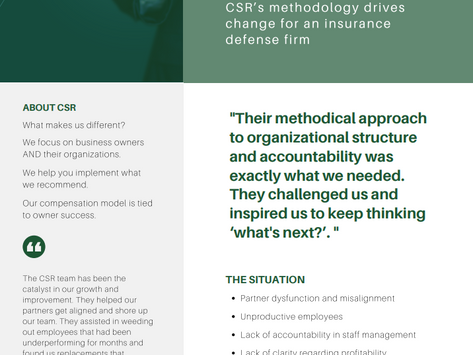 Law Firm Thriving After Change Management