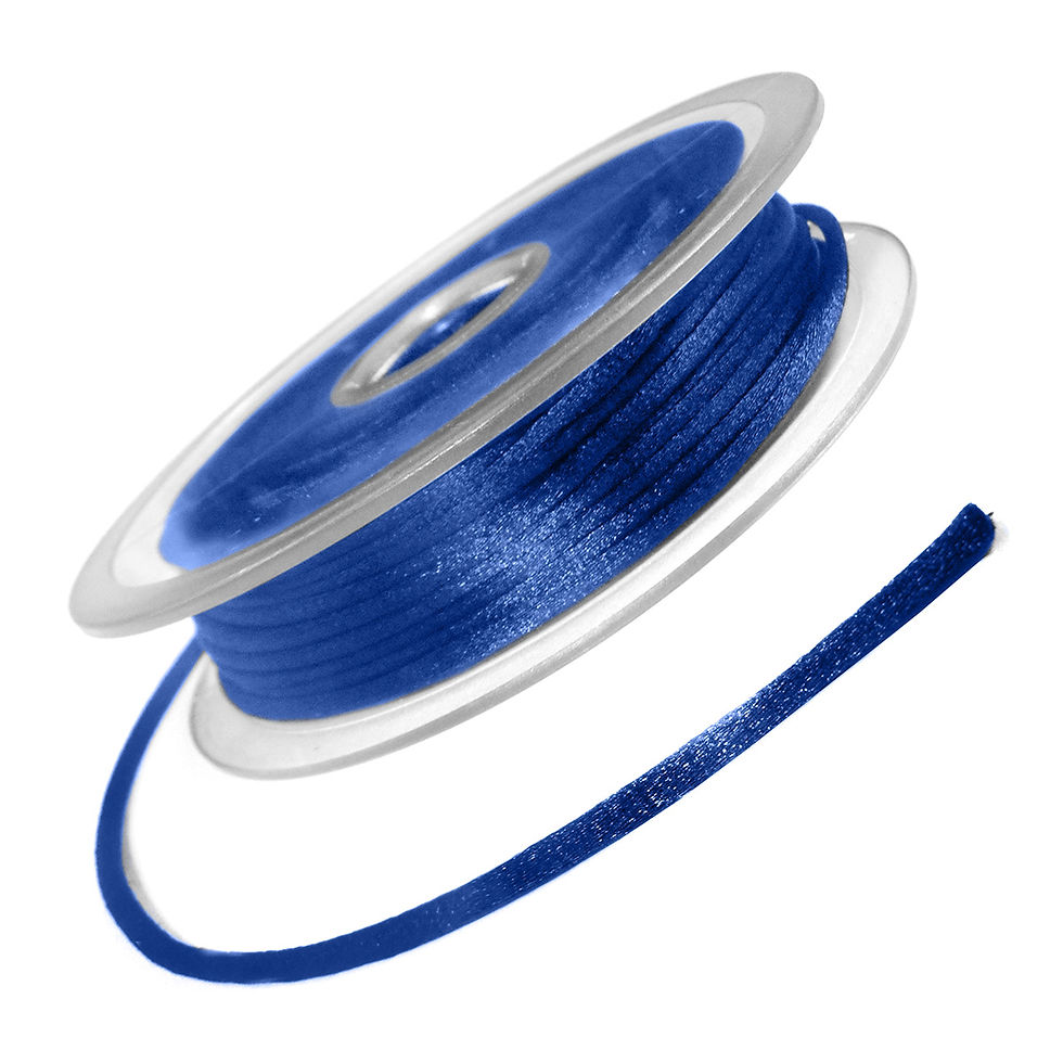 Miniature : Cordon Queue de souris 3 mm - Les bleus