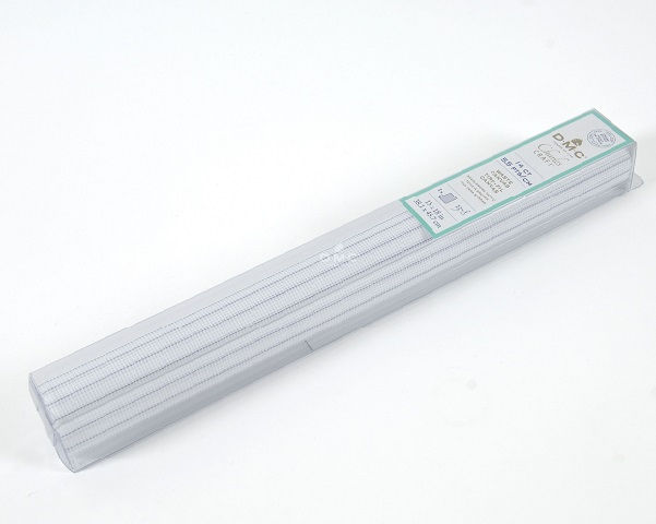 Miniature : Canvas tire-fils dmc blanc ligné bleu