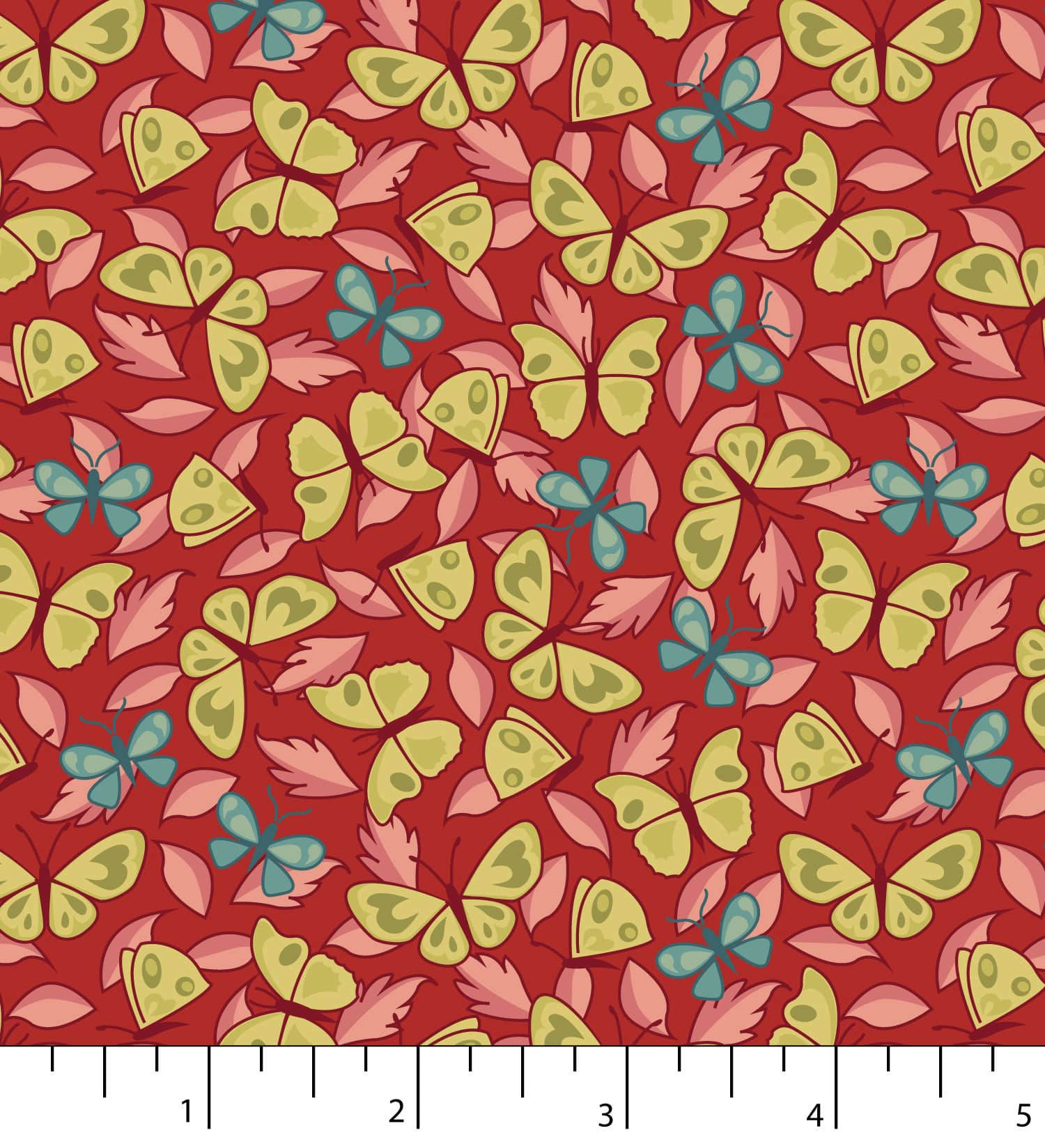Tissu EQP Patchwork Collection Back & Forth - Butterflies - Pear wmt