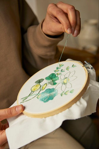 Miniature : Kit Broderie main Jardins aquatiques DMC Mindful Making