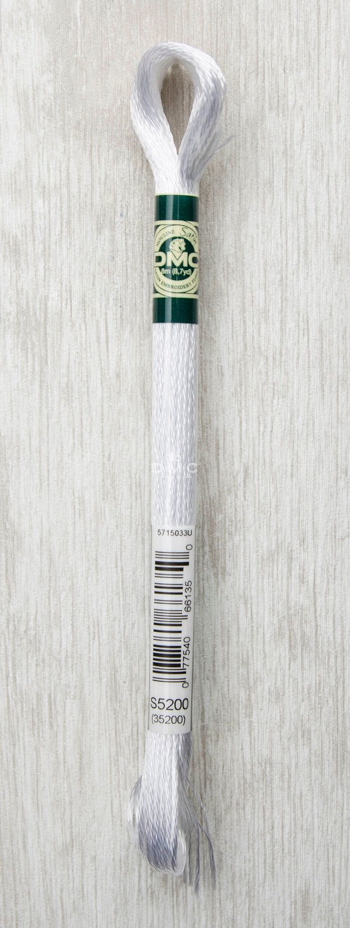 Miniature : Fil à Broder Satin DMC 5200 - Blanc