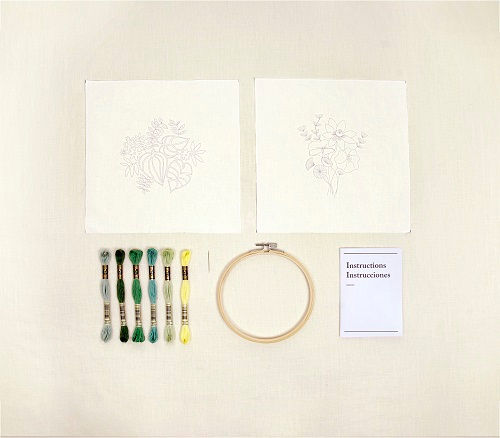 Miniature : Kit Broderie main Jardins aquatiques DMC Mindful Making