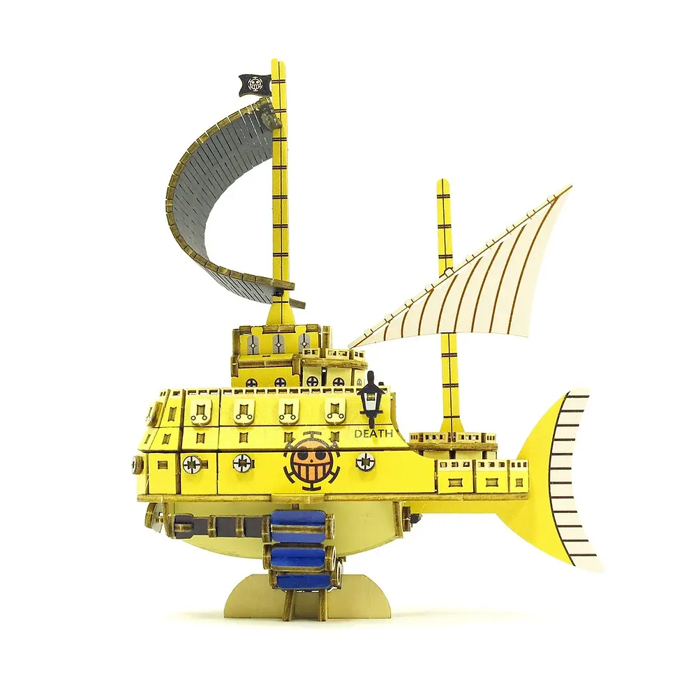 Miniature : ONE PIECE - Law's Submarine - Wood Model Kit 13.2x8.5x16cm