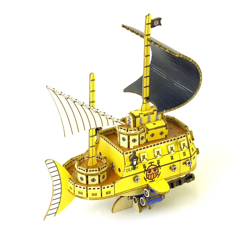Miniature : ONE PIECE - Law's Submarine - Wood Model Kit 13.2x8.5x16cm