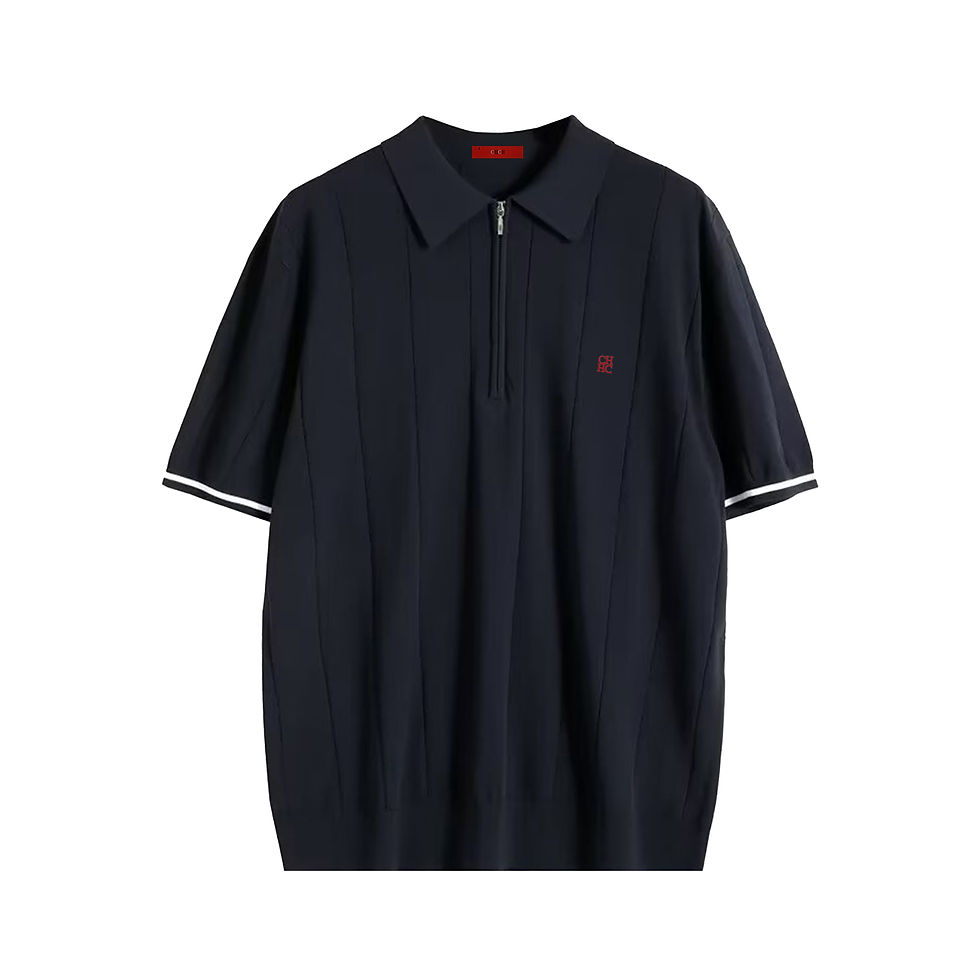 Thumbnail: Apex Ribbed Quarter-Zip Polo