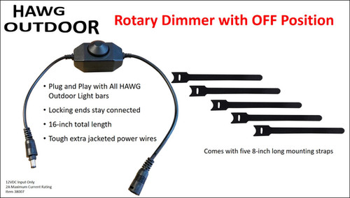 12V Rotary Dimmer Switch with OFF position | hawgoutdoor