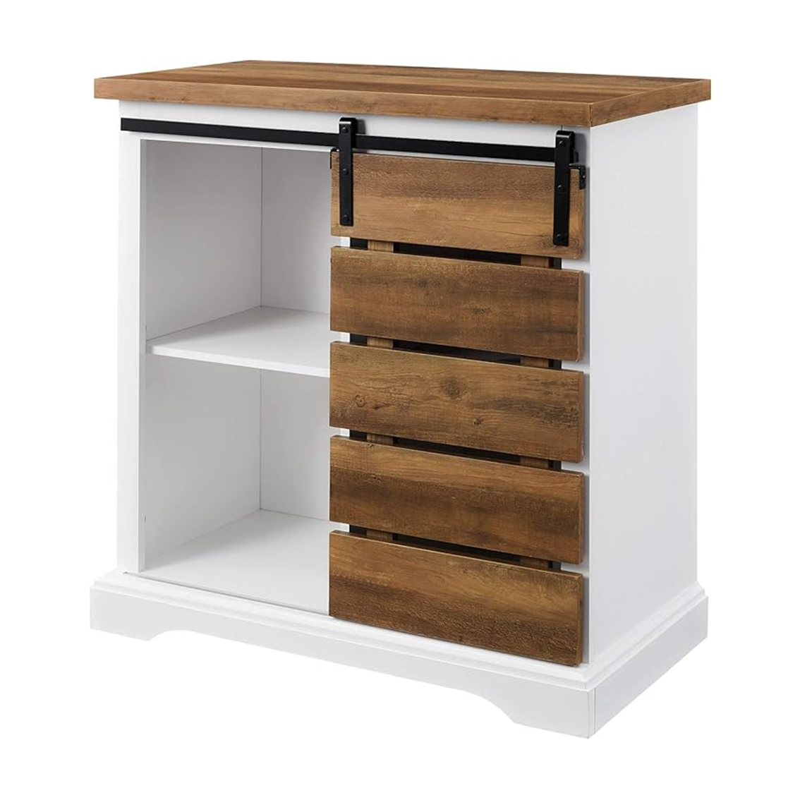 Wood Storage Cabinet with Sliding Door