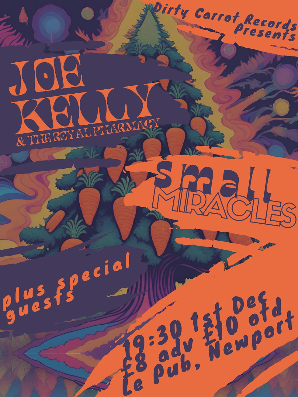 Dirty Carrot Christmas Party: Joe Kelly & The Royal Pharmacy / Small Miracles 