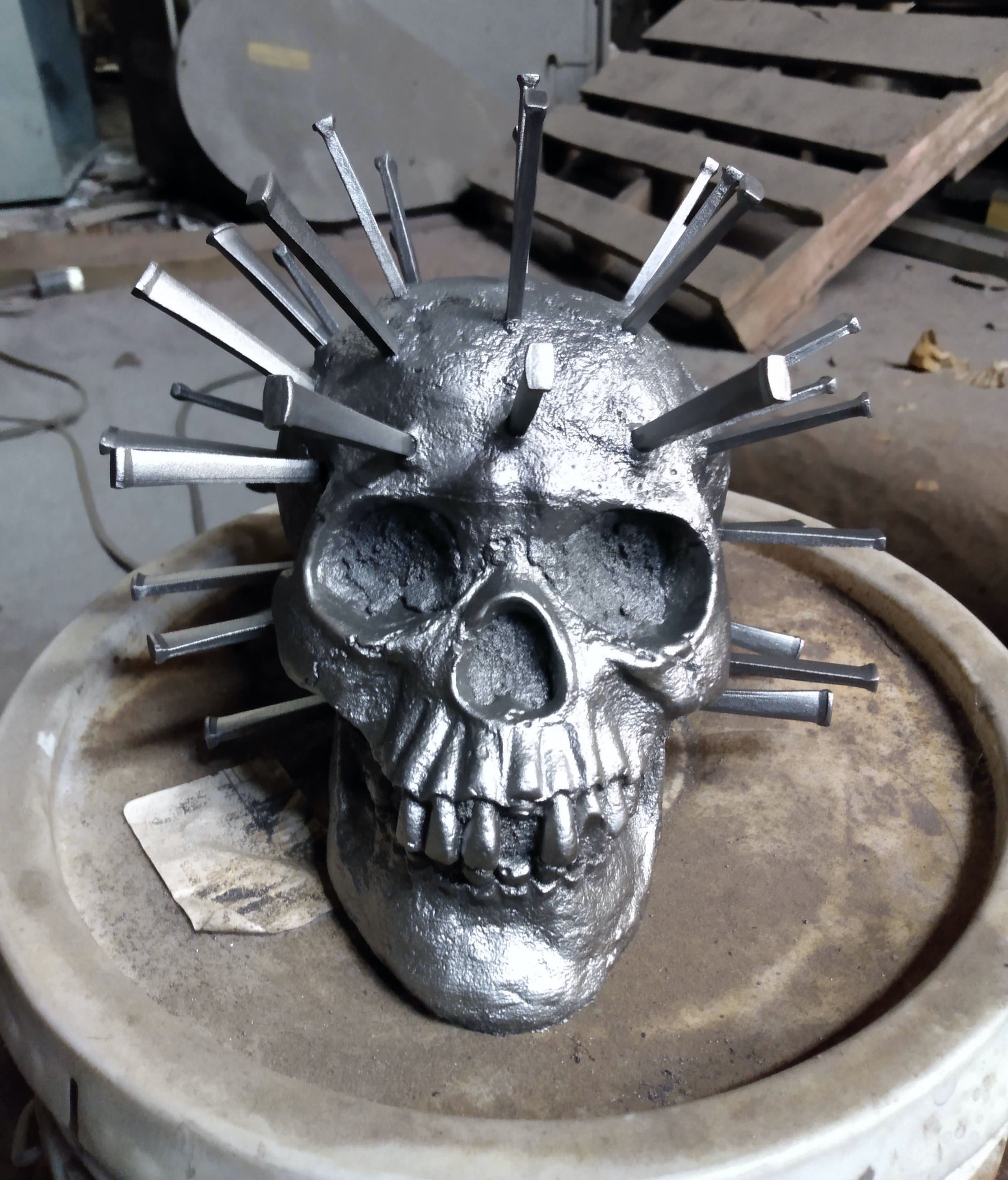 Covid Skull (cast iron)