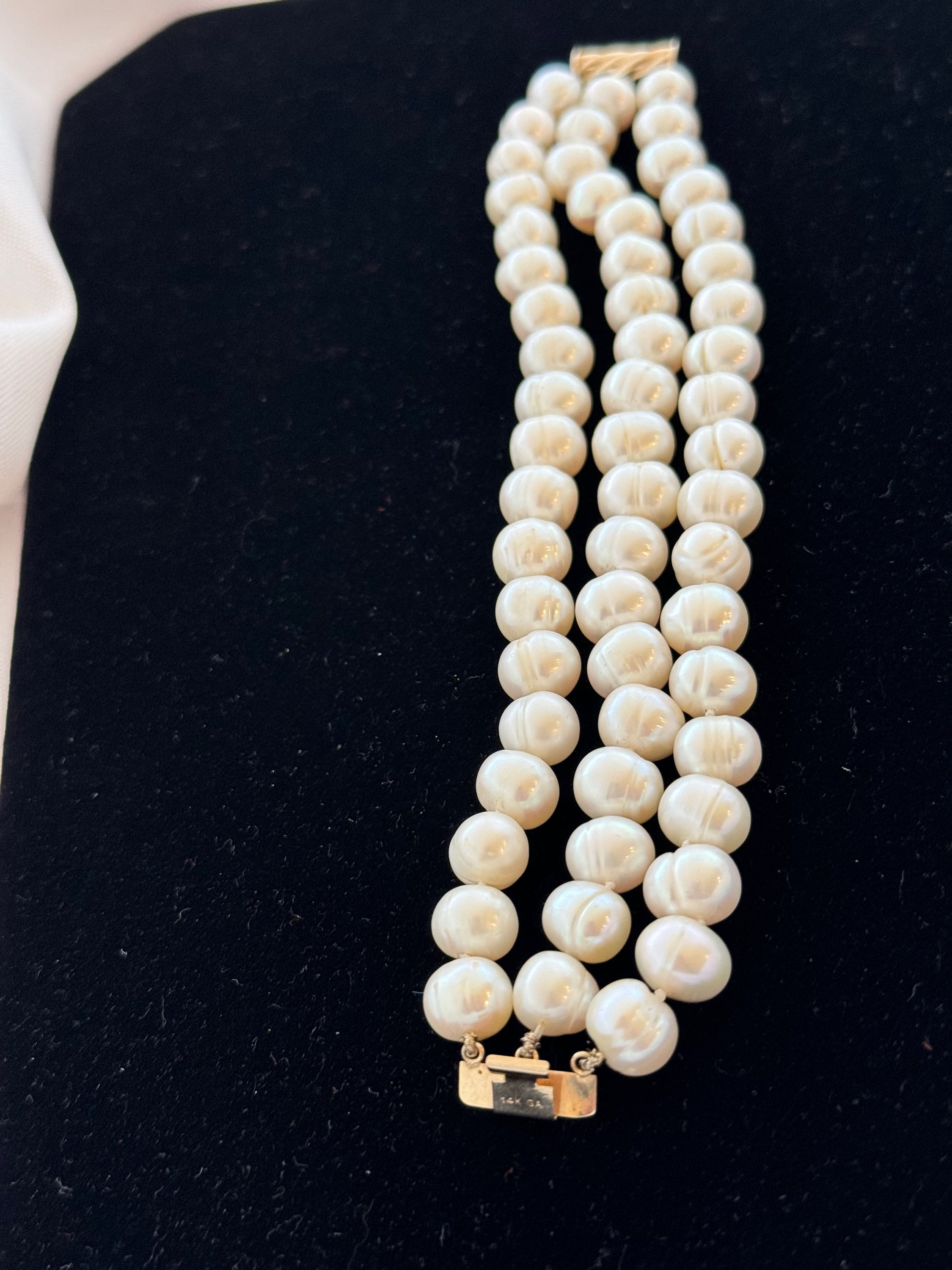 3 Strand Cultured Fresh Water Pearl Bracelet