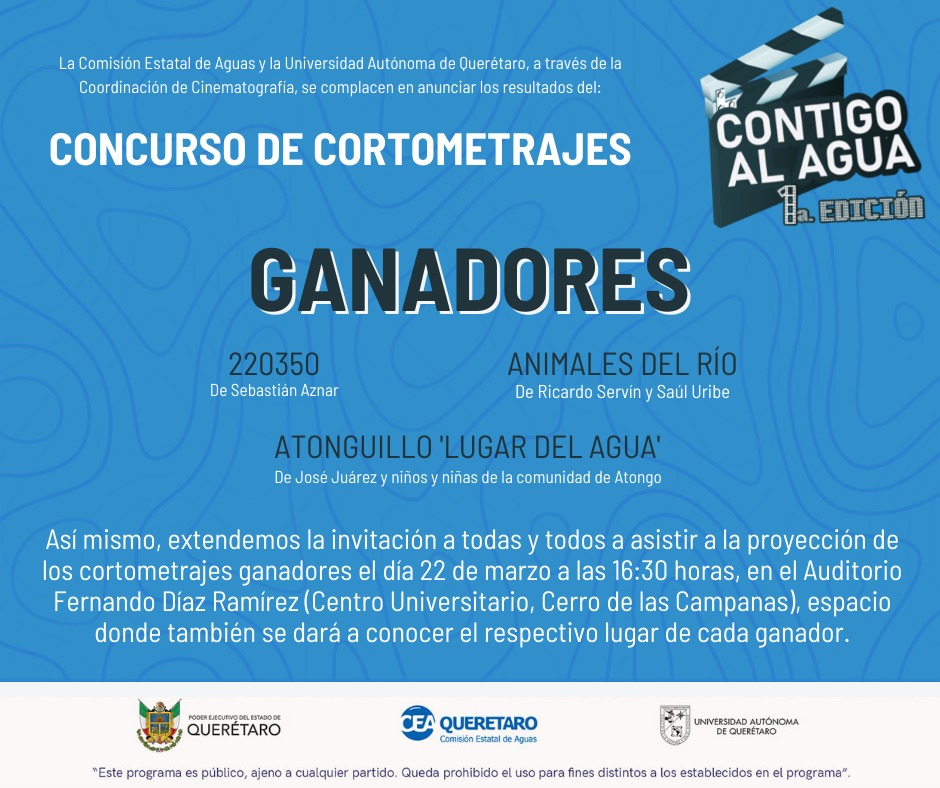 Proyección del cortometraje "Animales del Río"