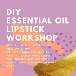 Registeration for DIY Essential oil lipstick workshop