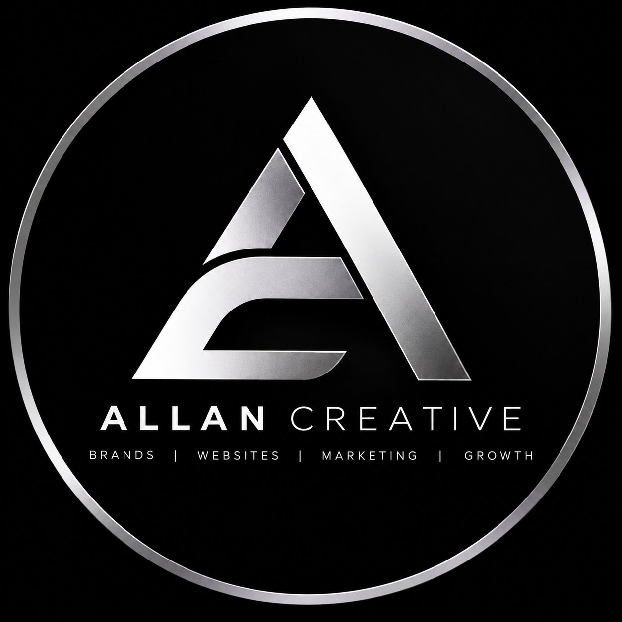 Allan Creative silver logo