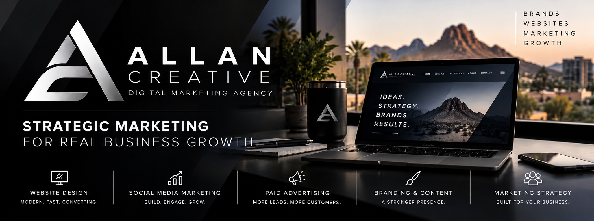 Allan Creative strategic marketing banner