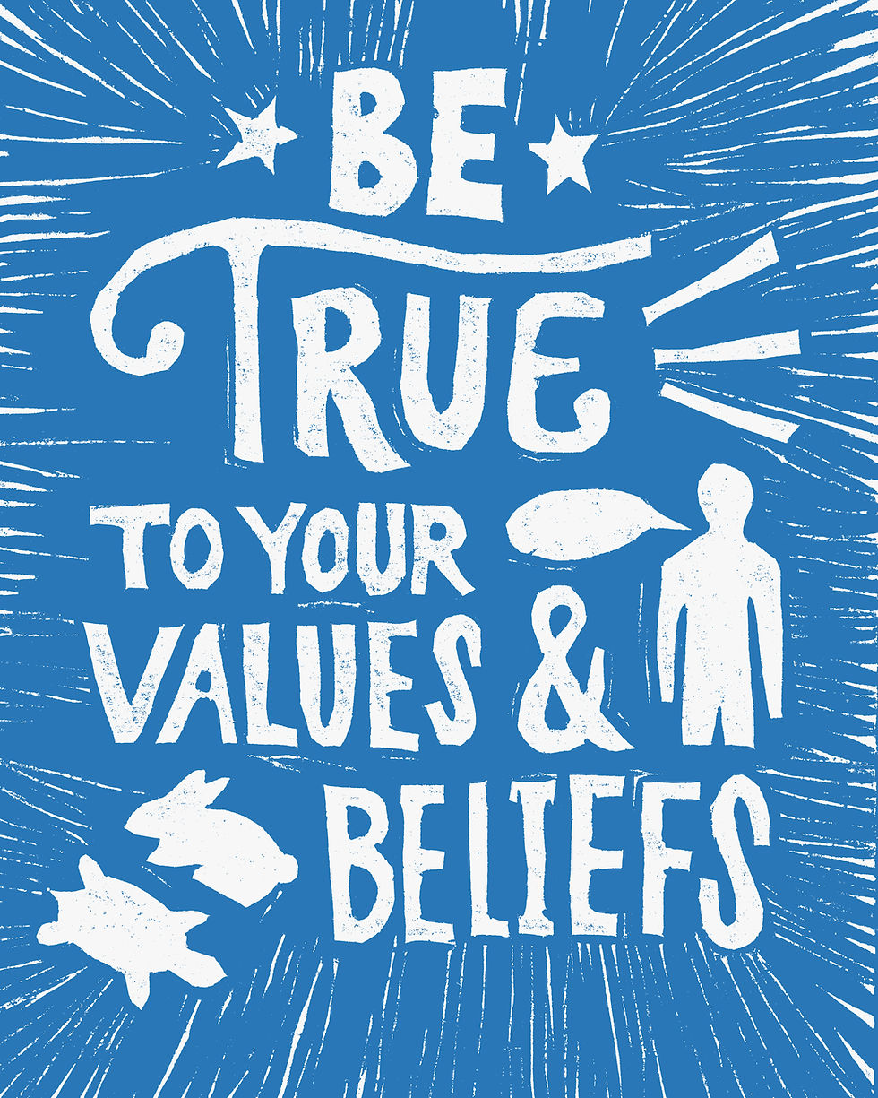 Be true to your values & beliefs.