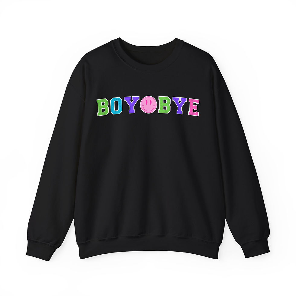 Thumbnail: Boy Bye Front Print Long Sleeve Unisex Crewneck Sweatshirt