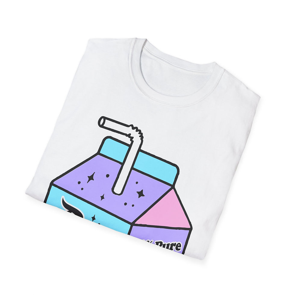 Thumbnail: Boy Tears 100% Pure Short Sleeve Front Print Unisex Softstyle T-Shirt