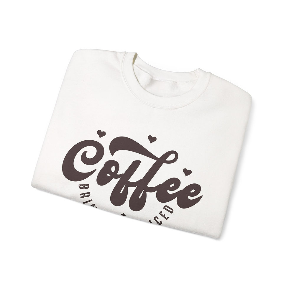 Thumbnail: Coffee Bring Me An Iced Front Print Long Sleeve Unisex Crewneck Sweatshirt