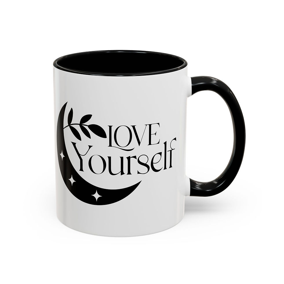 Thumbnail: Love Yourself Boho Print Accent Coffee Mug (11, 15oz)