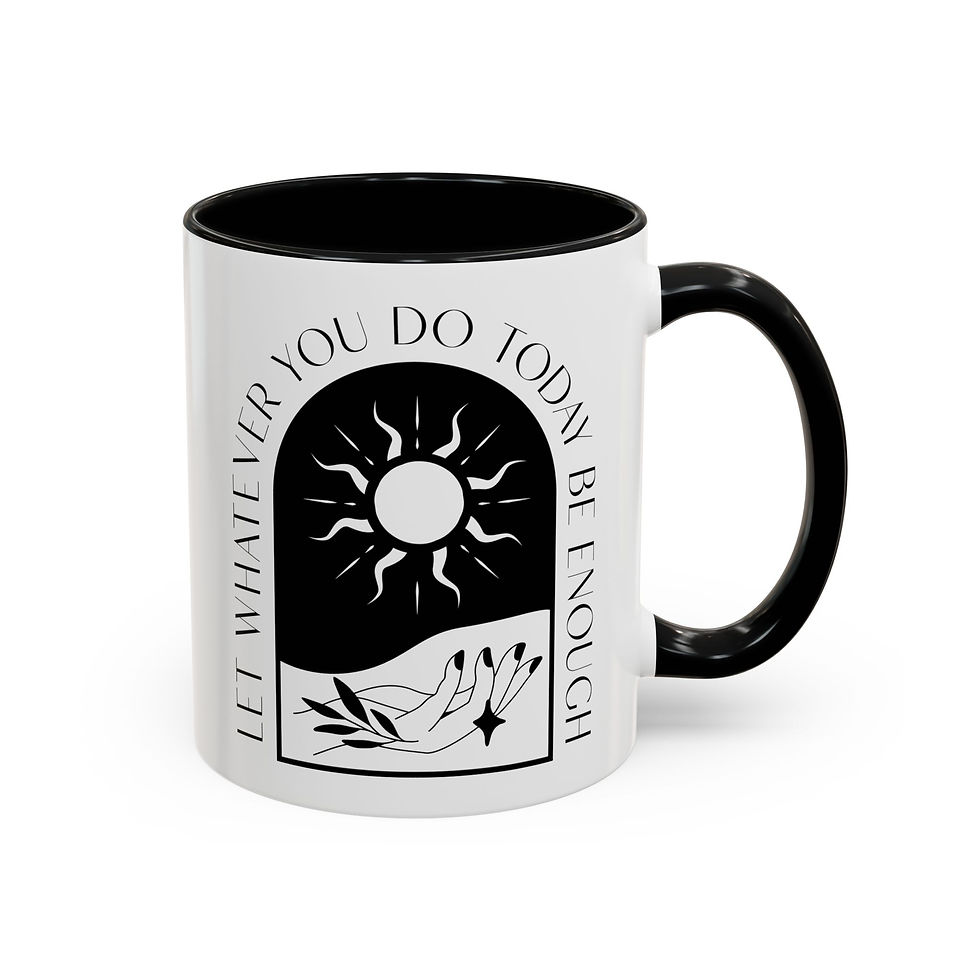 Thumbnail: Let Whatever You Do Today Be Enough Boho Print Accent Coffee Mug (11, 15oz)