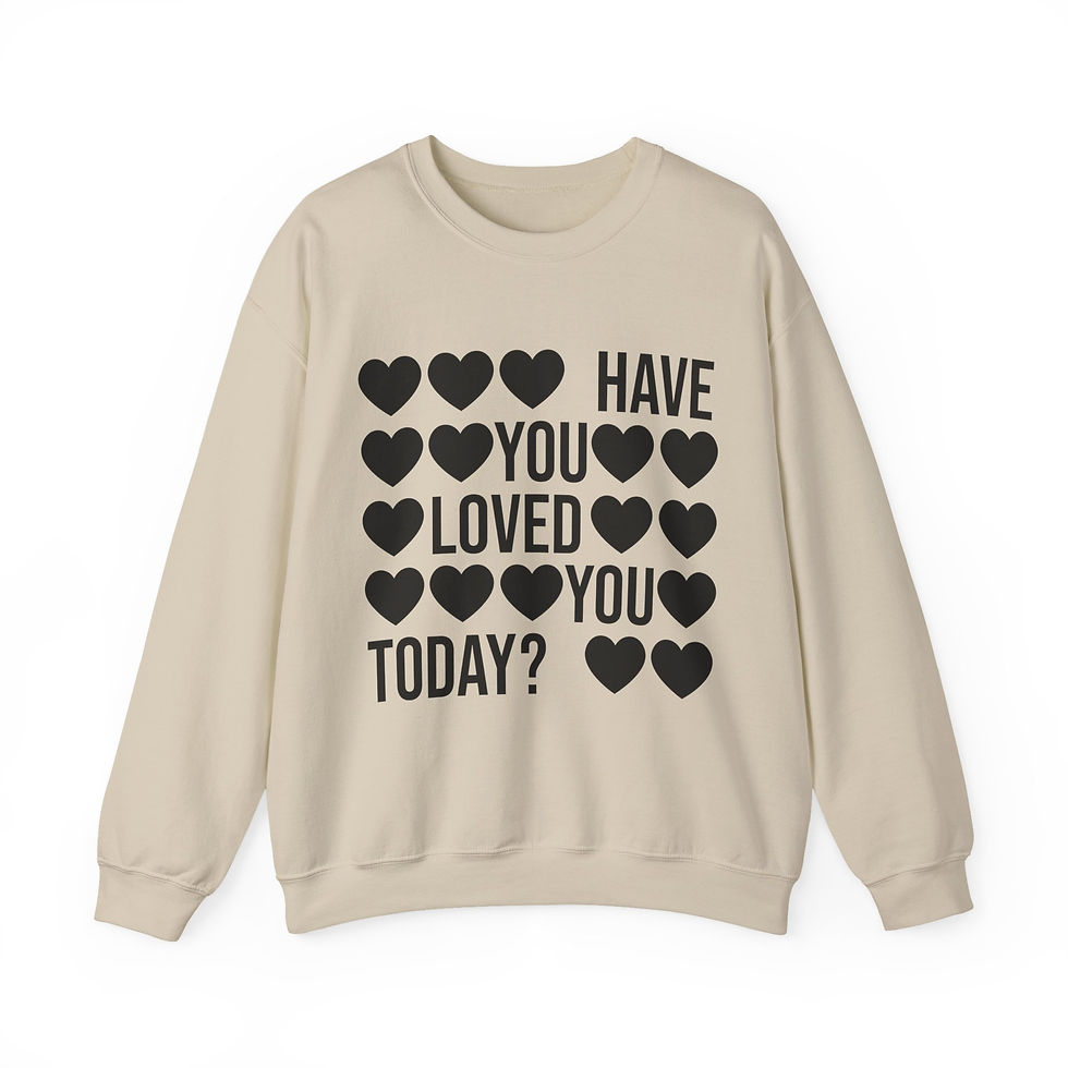 Thumbnail: Have You Loved You Today? Long Sleeve Unisex Front Print Crewneck Sweatshirt