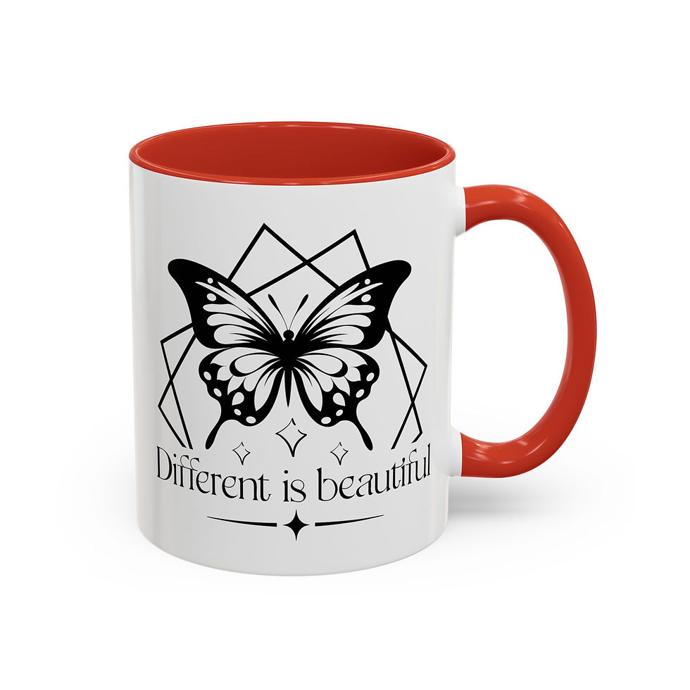 Thumbnail: Different Is Beautiful Boho Print Accent Coffee Mug (11, 15oz)