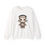 Thumbnail: Cute Crochet Style Monster Halloween Front Print Unisex Crewneck Sweatshirt 