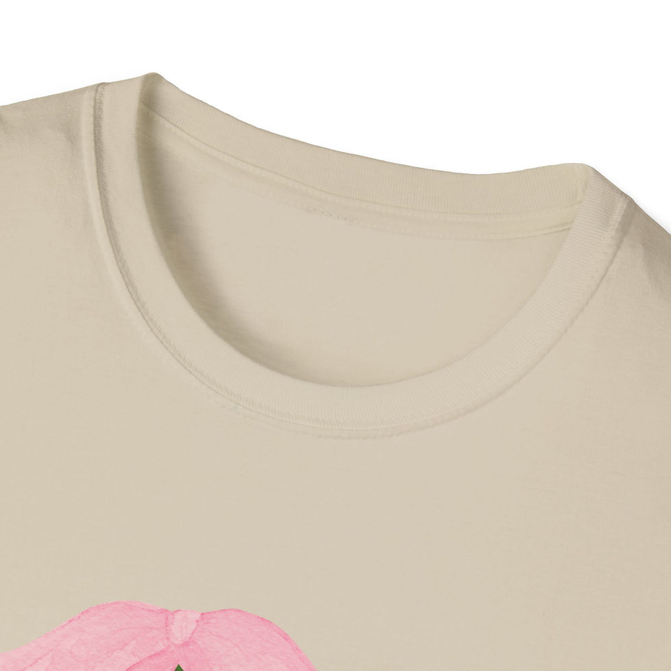 Thumbnail: Black Cherry Pink Bow Coquette Short Sleeve Front Print Unisex Softstyle T-Shirt