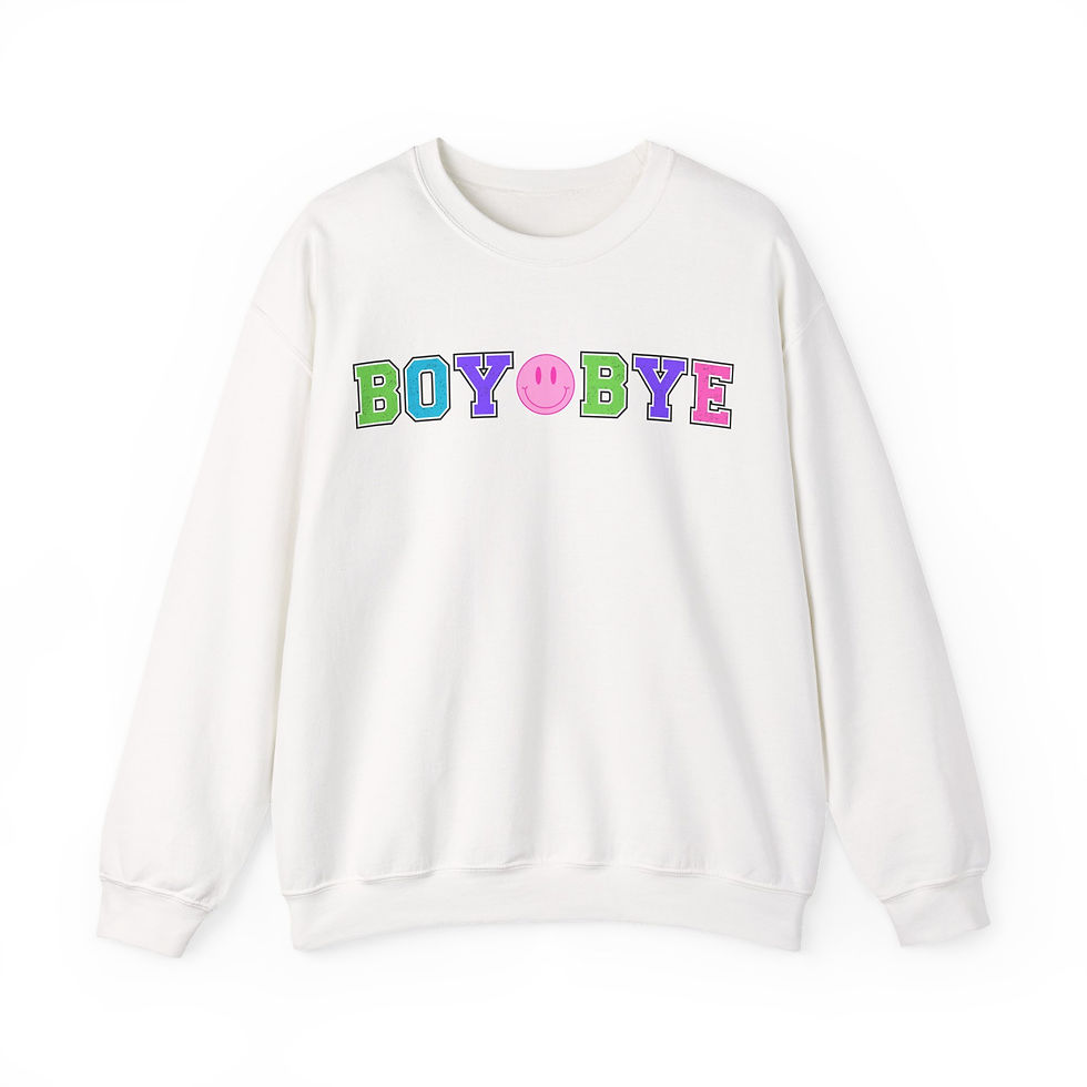 Thumbnail: Boy Bye Front Print Long Sleeve Unisex Crewneck Sweatshirt