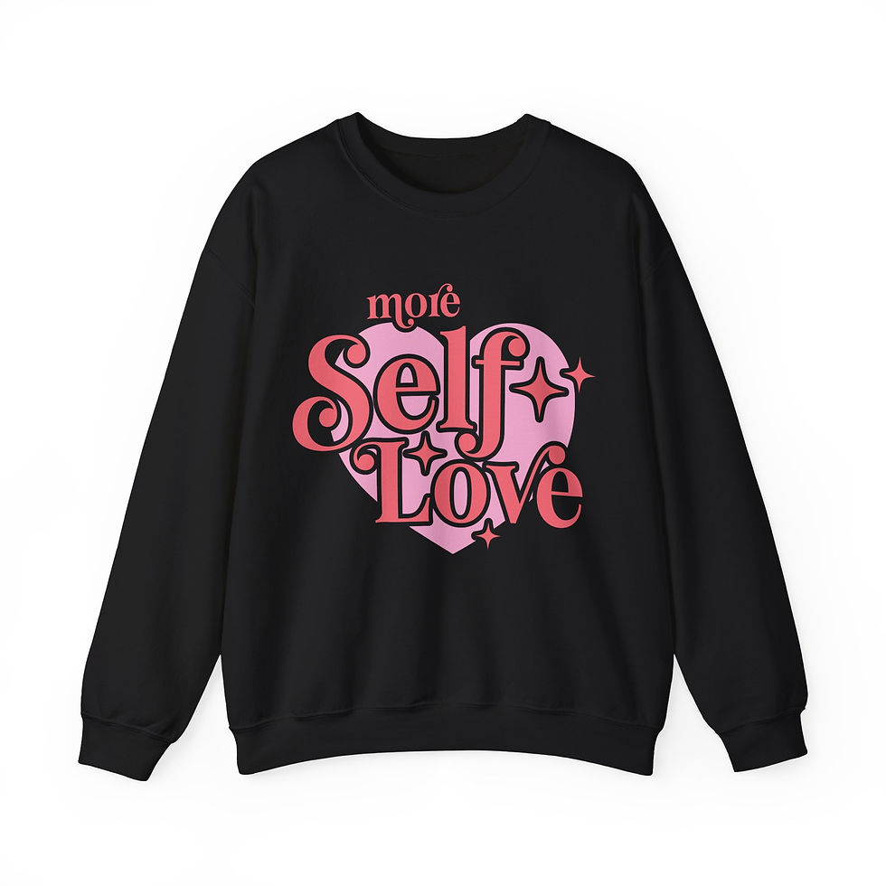 Thumbnail: More Self Love Front Print Long Sleeve Unisex Crewneck Sweatshirt