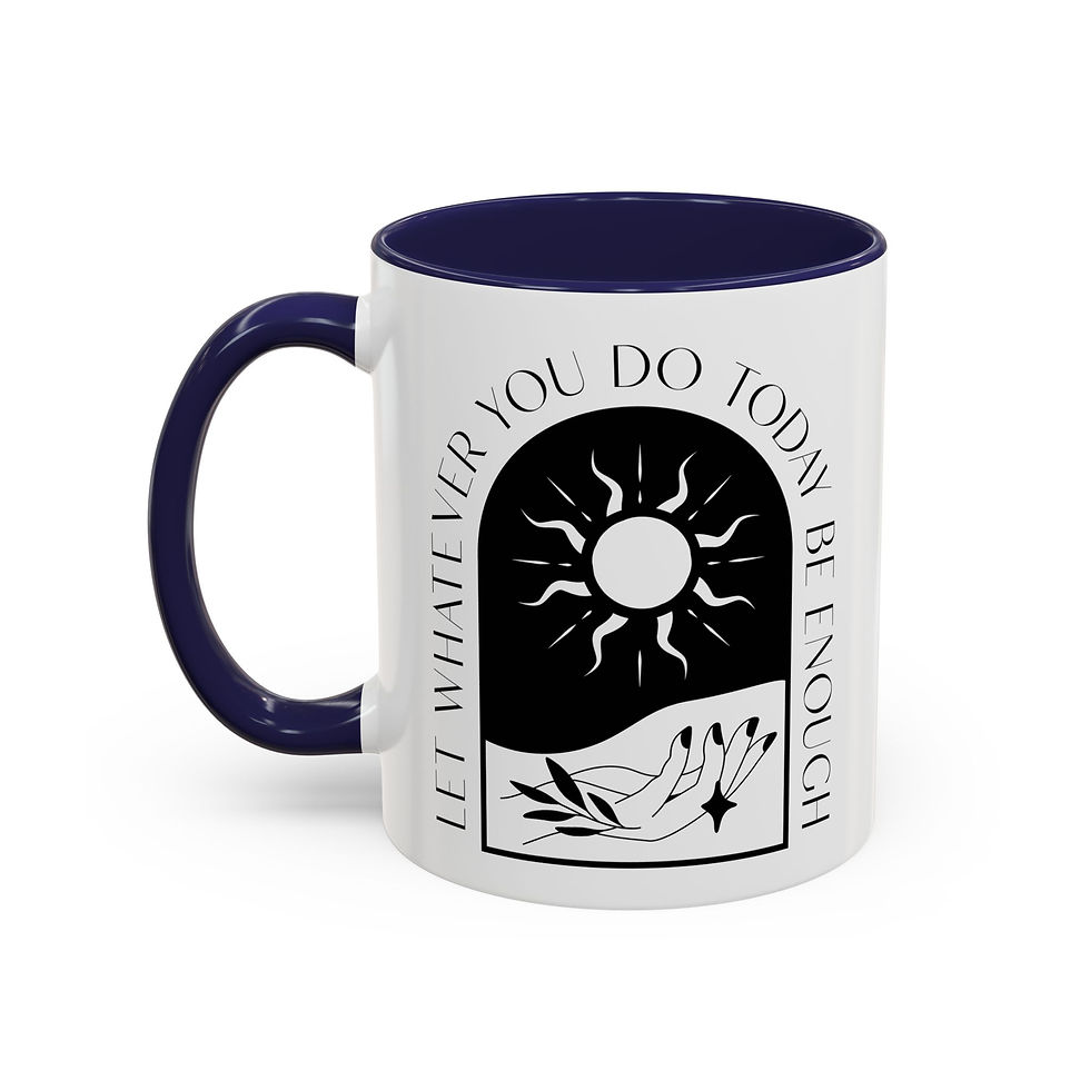 Thumbnail: Let Whatever You Do Today Be Enough Boho Print Accent Coffee Mug (11, 15oz)