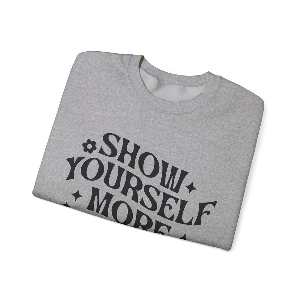 Thumbnail: Show Yourself More Self Love Front Print Long Sleeve Crewneck Sweatshirt