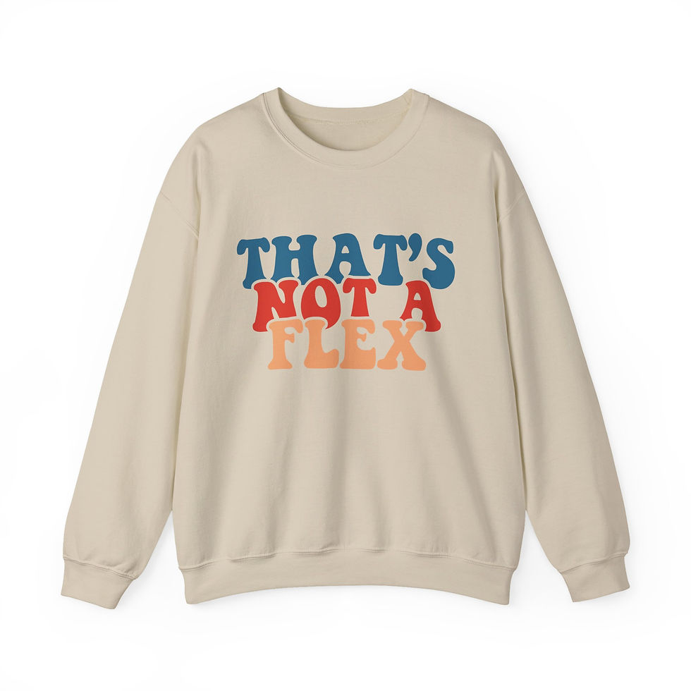Thumbnail: That's Not A Flex Front Print Long Sleeve Crewneck Sweatshirt
