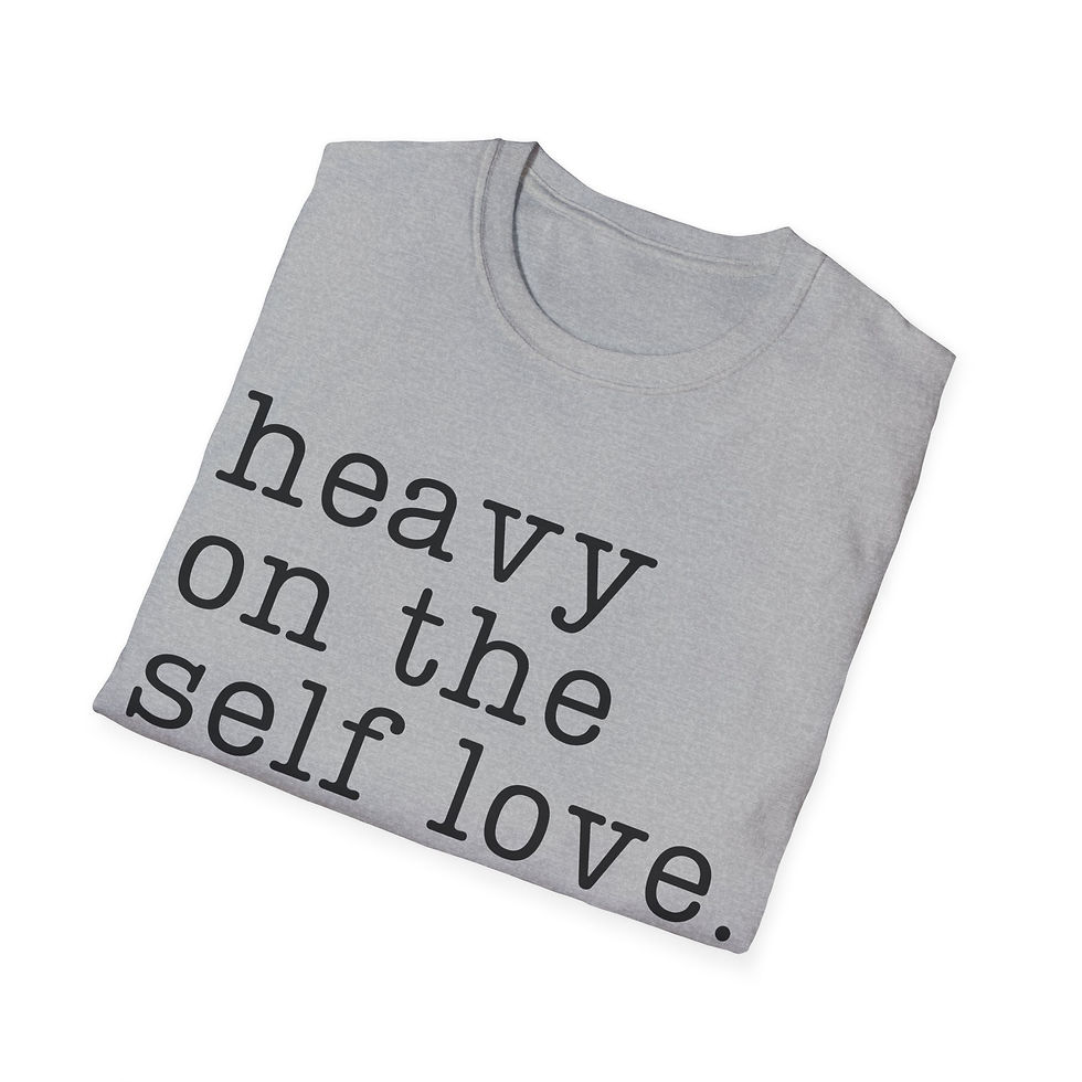 Thumbnail: Heavy On Self Love Short Sleeve Front Print Unisex Softstyle T-Shirt