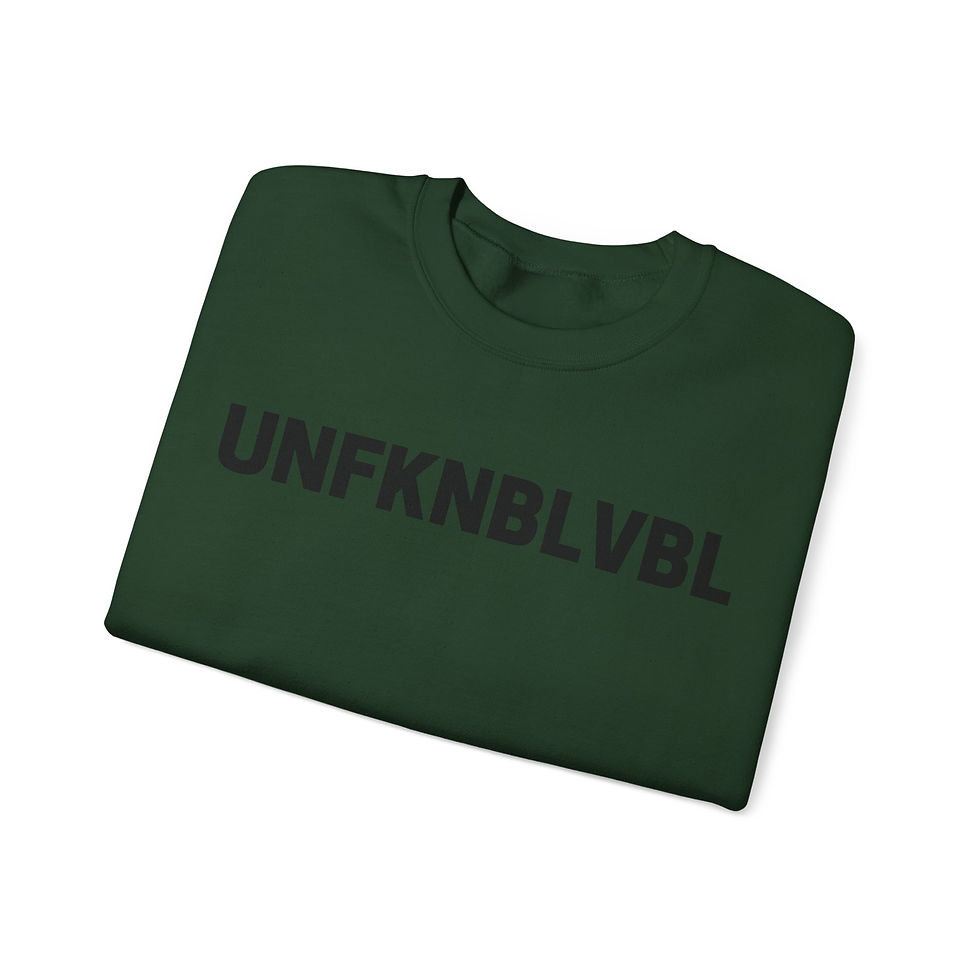 Thumbnail: Unfknblvbl Long Sleeve Front Print Unisex Crewneck Sweatshirt
